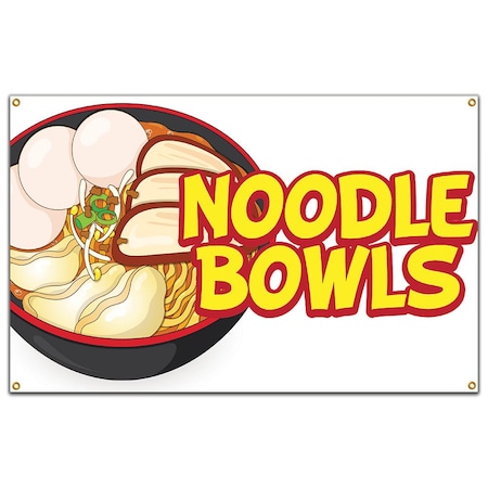 Noodle Bwls Banner Concession Stand Food Truck Single Sided